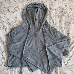 Nordstrom Cropped Gray Zip Up